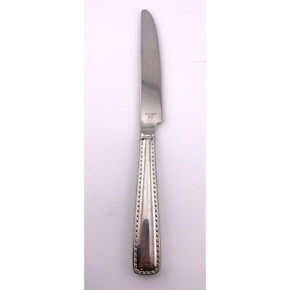 Vtg Ralph Lauren SINCLAIR 1999 Stitched Edge Silverware Flatware Butter Knife - Picture 1 of 4